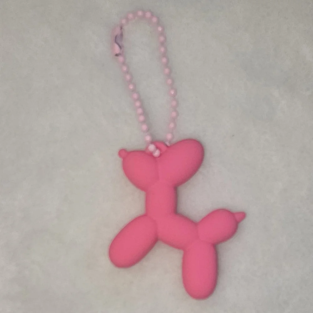 Pink Balloon Dog Keychain/ Bag Charm Accessory New